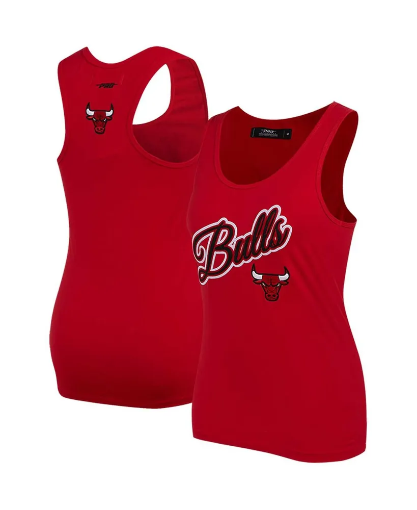 Women's Pro Standard Red Chicago Bulls Script Tank Top