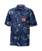 Men's Colosseum Navy Auburn Tigers The Dude Camp Button-Up Shirt