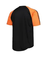 Men's Stitches Black San Francisco Giants Button-Down Raglan Fashion Jersey