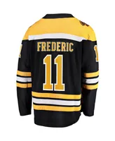 Men's Fanatics Trent Frederic Black Boston Bruins Home Breakaway Player Jersey