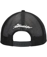 Men's New Era Black Dale Earnhardt Big E Legends 9FORTY A-Frame Trucker Snapback Hat