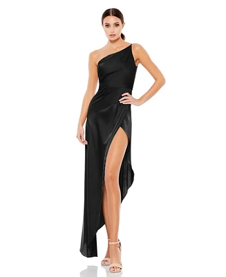 Mac Duggal Women's Ieena Asymmetrical One Shoulder Gown