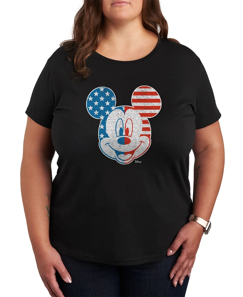 Hybrid Apparel Trendy Plus Size Mickey Mouse Graphic T-shirt