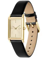 Lacoste Women's Catherine Black Leather Strap Watch 28.3mm x 20.7mm