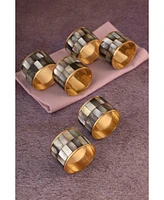 Gauri Kohli Serena Black Pearl Napkin Rings, Set of 6