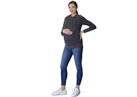 Women's Maternity Cozy Leopard Sweatshirt