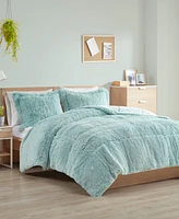 Intelligent Design Malea Shaggy Faux-Fur 3-Pc. Comforter Set, Full/Queen