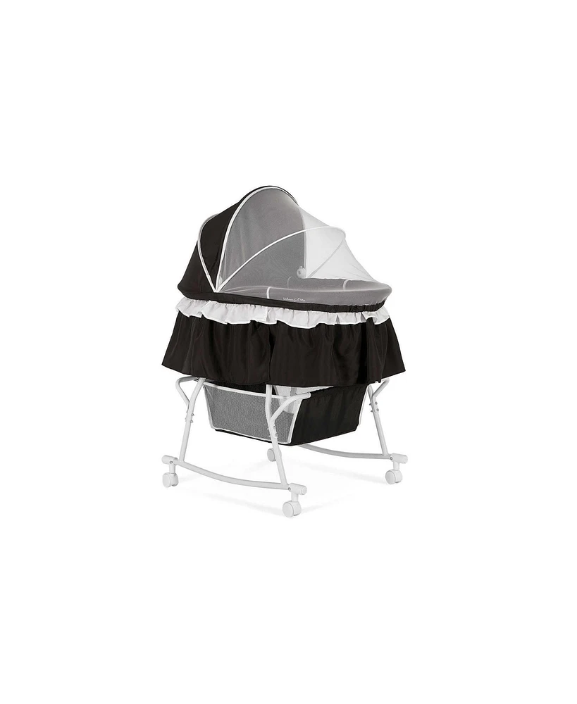 Dream On Me Baby Lacy Portable 2-in-1 Bassinet, Light Grey