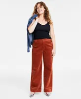 On 34th Women's Wide-Leg Corduroy Pants, Created for Macy's