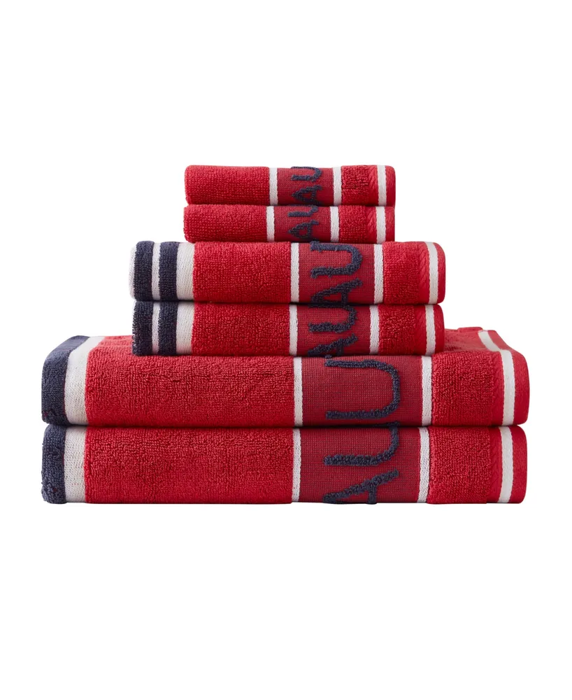 Laura Ashley Maude 6-Piece White Solid Cotton Towel Set