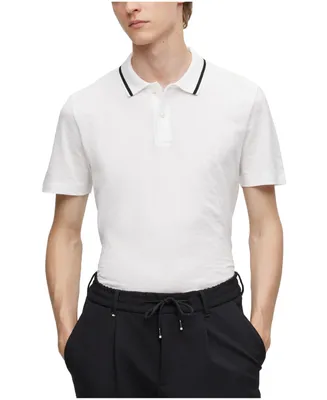 Boss by Hugo Men's Monogram Jacquard Regular-Fit Polo Shirt