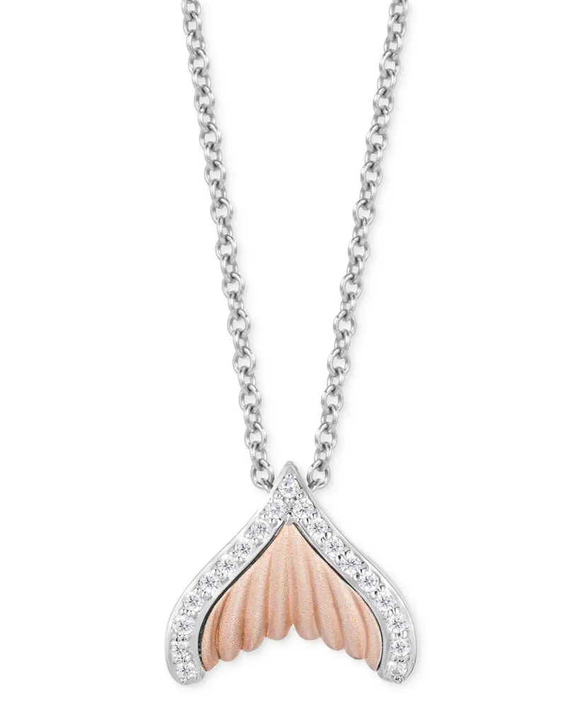 Enchanted Disney Ariel 1/20 CT. T.W. Diamond Sea Shell and Crown Charm  Pendant in 10K Gold (1 Line) | Zales