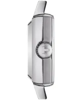 Tissot Women's Swiss Lovely Square Diamond Accent Stainless Steel Bracelet Watch 20mm
