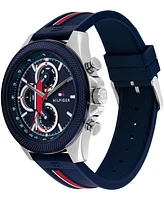 Tommy Hilfiger Men's Multifunction Blue Silicone Watch 46mm