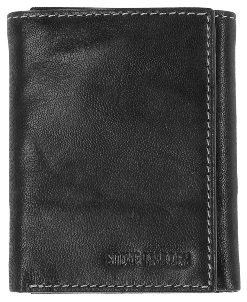 Steve Madden Men's Antique-like Trifold Wallet