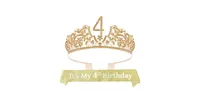 VeryMerryMakering 4th Birthday Sash and Tiara for Girls