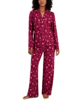 Jenni Women's Supersoft Notched-Collar Pajamas Set, Created for Macy's