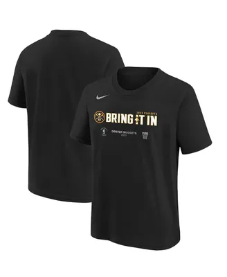 Big Boys Nike Black Denver Nuggets 2023 Nba Playoffs Mantra T-shirt