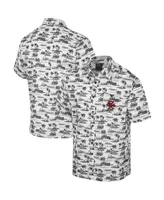 Men's Colosseum White Boston College Eagles Spontaneous is Romantic Camp Button-Up Shirt