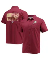 Men's Columbia Pfg Garnet Florida State Seminoles Slack Tide Camp Button-Up Shirt