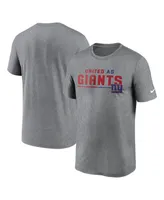 Men's Nike Heather Gray New York Giants Legend Team Shoutout Performance T-shirt