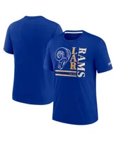 Men's Nike Royal Los Angeles Rams Wordmark Logo Tri-Blend T-shirt