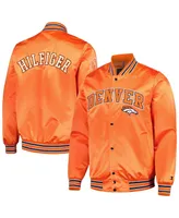 Men's Tommy Hilfiger Orange Denver Broncos Elliot Varsity Full-Snap Jacket