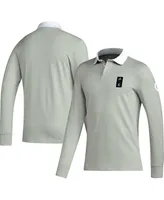 Men's adidas 2023 Player Gray Minnesota United Fc Travel Long Sleeve Polo Shirt
