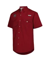 Men's Columbia Garnet South Carolina Gamecocks Bonehead Button-Up Shirt