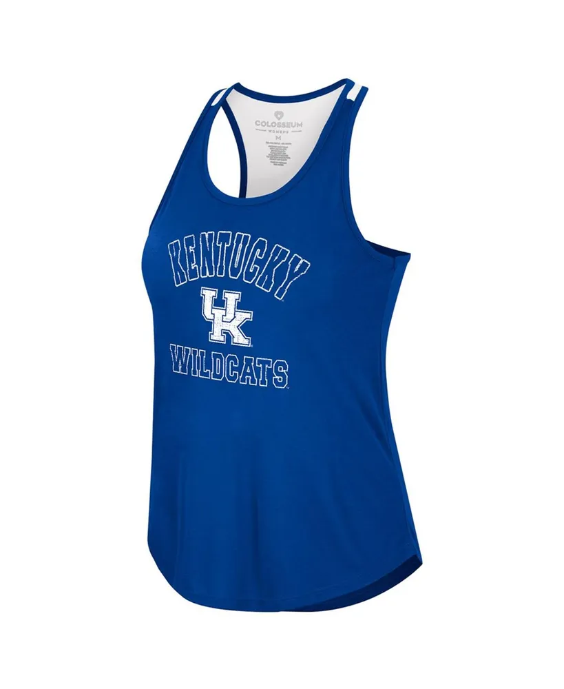 Women's Colosseum Royal Kentucky Wildcats 10 Days Racerback Scoop Neck Tank Top