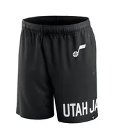 Men's Fanatics Black Utah Jazz Free Throw Mesh Shorts