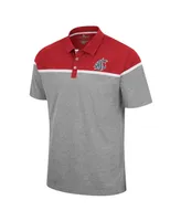 Men's Colosseum Heather Gray Washington State Cougars Chamberlain Polo Shirt