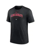 Men's Nike Heather Cincinnati Reds Authentic Collection Early Work Tri-Blend Performance T-shirt