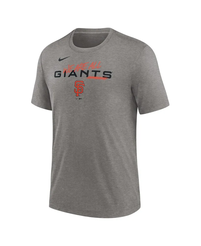 Men's Nike Heather Charcoal San Francisco Giants We Are All Tri-Blend T-shirt