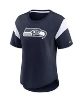 Women's Nike Heather College Navy Seattle Seahawks Primary Logo Fashion Top