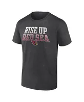 Men's Fanatics Heathered Charcoal Arizona Cardinals Big and Tall Rise Up Red Sea Statement T-shirt