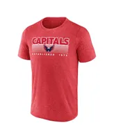 Men's Fanatics Heathered Red Washington Capitals Prodigy Performance T-shirt