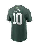 Men's Nike Jordan Love Green Bay Packers Player Name and Number T-shirt