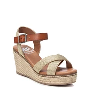 Women's Jute Wedge Sandals By Xti, Gold
