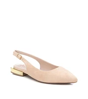 Xti Women's Slingback Suede Flats By Xti, Beige