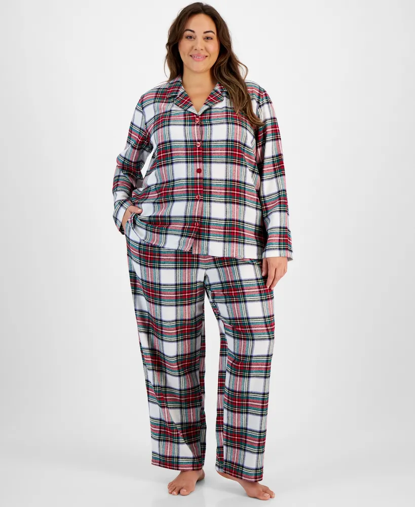 Family Pajamas Matching Family Pajamas Plus Size Stewart Cotton Plaid  Pajamas Set, Created for Macy's