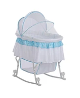 Dream On Me Baby Lacy Portable 2-in-1 Bassinet, Light Grey