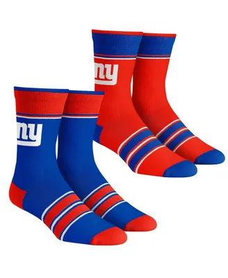 Men's and Women's Rock 'Em Socks New York Giants Multi-Stripe 2-Pack Team Crew Sock Set