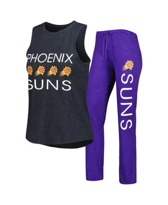 Women's Concepts Sport Purple, Black Phoenix Suns Team Tank Top and Pants Sleep Set