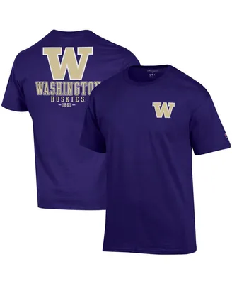 Men's Champion Purple Washington Huskies Stack 2-Hit T-shirt
