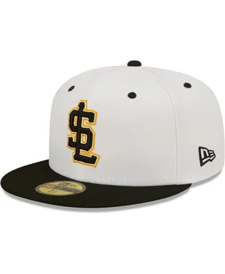 Men's New Era White Salt Lake Bees Alternate Logo Authentic Collection 59FIFTY Fitted Hat