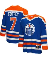 Men's Mitchell & Ness Paul Coffey Royal Edmonton Oilers 1986 Blue Line Player Jersey