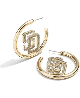 Women's Baublebar San Diego Padres Hoops Earrings - Gold