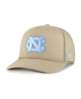 Men's '47 Brand Khaki North Carolina Tar Heels Foam Front Mesh Trucker Snapback Hat