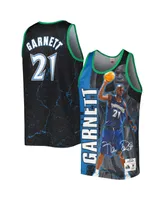 Men's Mitchell & Ness Kevin Garnett Black Minnesota Timberwolves 2003-04 Hardwood Classics Player Burst Tank Top